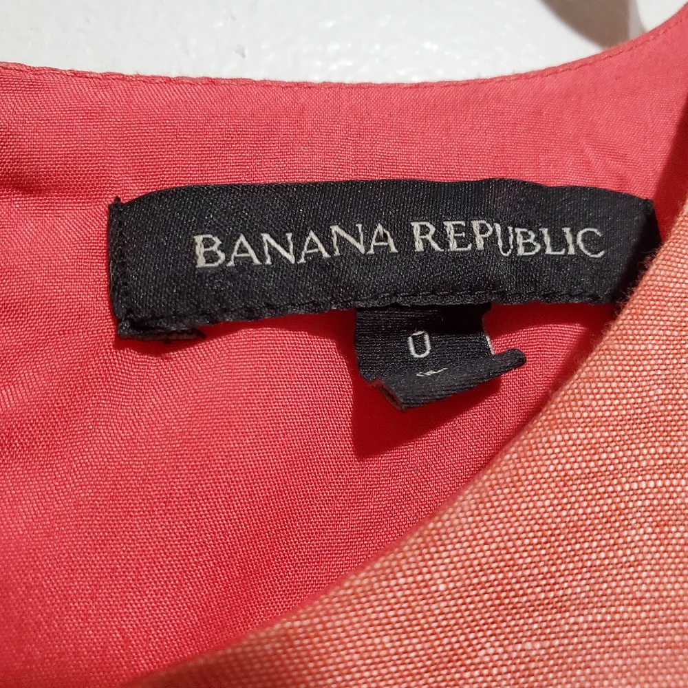 Banana Republic Linen Blend Sleeveless Cropped Wide Leg Jumpsuit Size 0